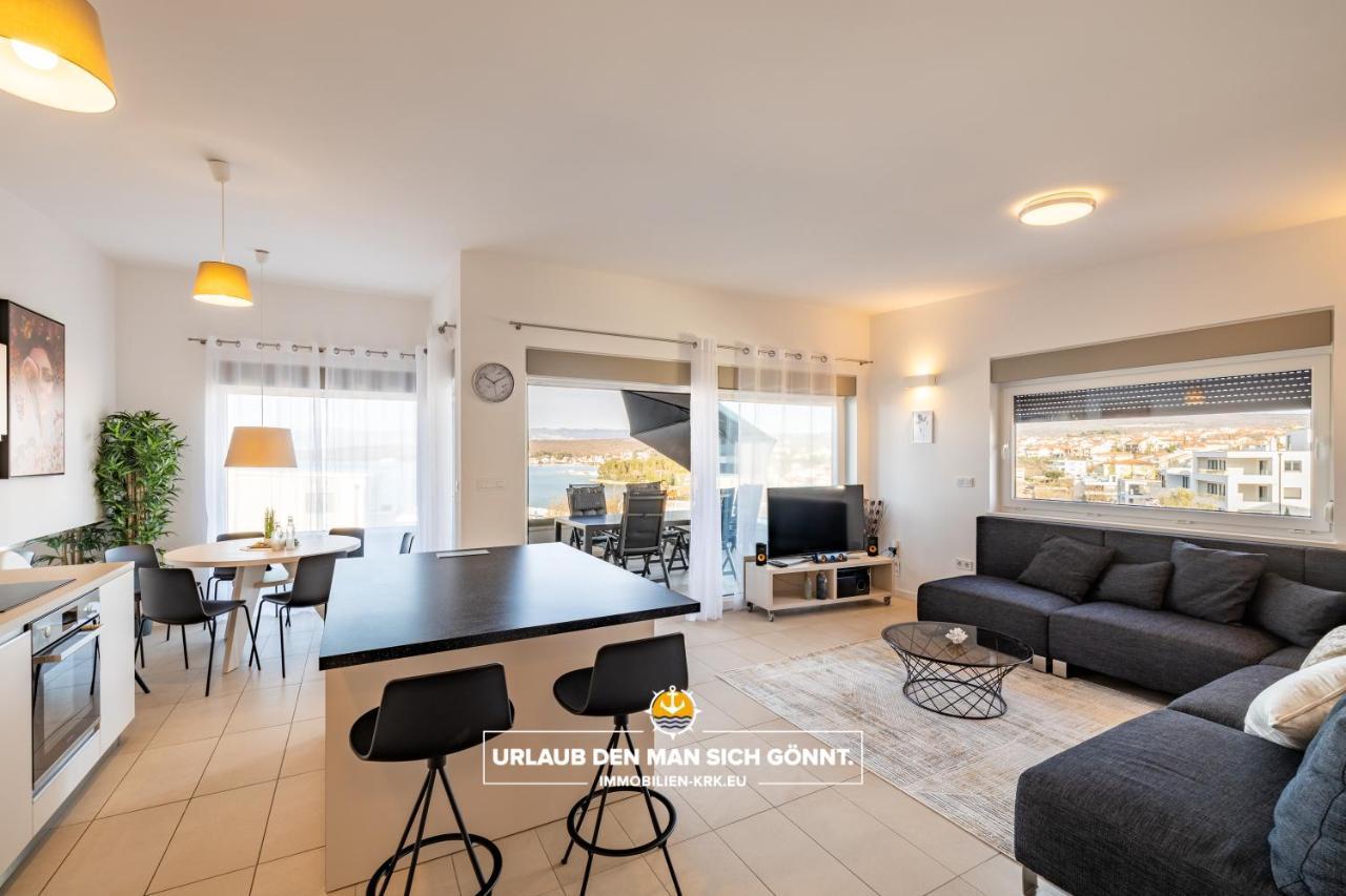 Penthouse Panorama Deluxe In Malinska Apartment Luaran gambar